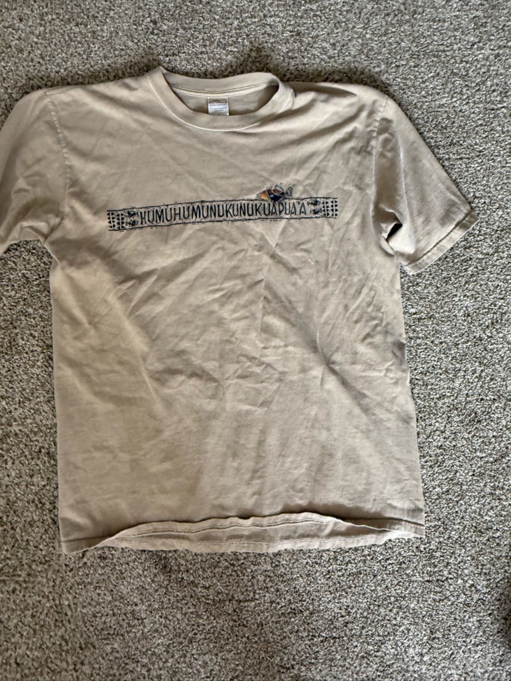 Beige Graphic Short-Sleeve Men's T-Shirt